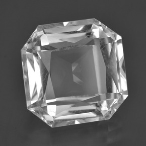 Cuarzo Blanco natural de 10.84 ct, corte esmeralda, VVS-VS