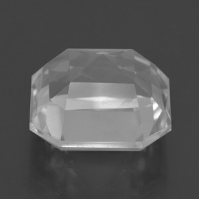Cuarzo Blanco natural de 10.84 ct, corte esmeralda, VVS-VS