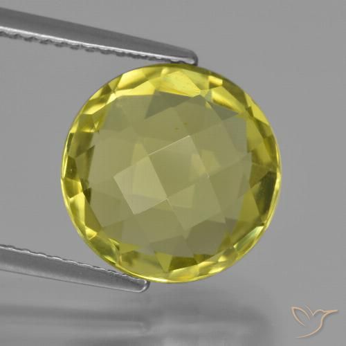 5.33ct Natural Amarillo medio Cuarzo, Redondo, VS