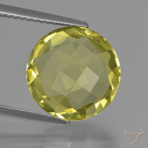 Cuarzo amarillo natural de 5,31 ct, corte redondo, VVS-VS