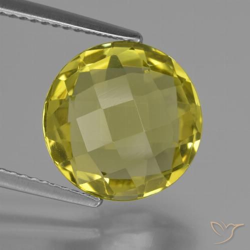 5.28ct Natural Amarillo medio Cuarzo, Redondo, VVS-VS