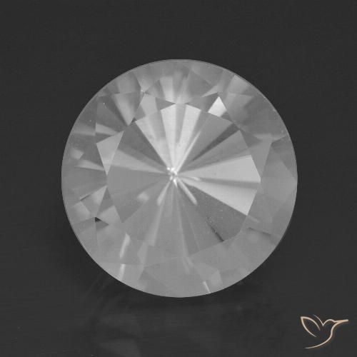 7.50ct Natural Blanco Cuarzo, Redondo, VVS-VS
