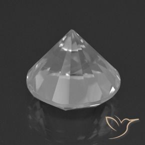 Cuarzo Blanco natural de 7.50 ct, Redondo, VVS-VS