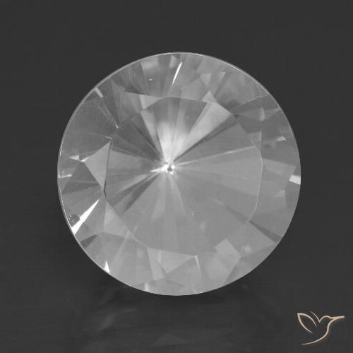 8.90ct Natural Blanco Cuarzo, Redondo, VVS-VS