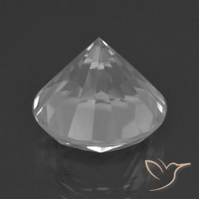 Cuarzo Blanco natural de 8.79 ct, Redondo, VVS-VS
