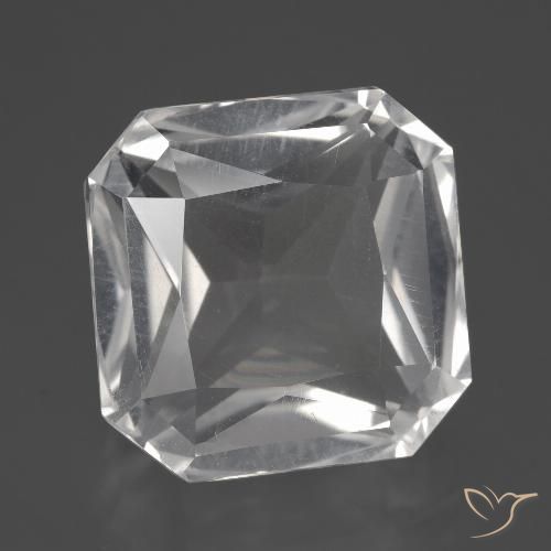 11.27ct Natural Blanco claro Cuarzo, corte esmeralda, VVS-VS