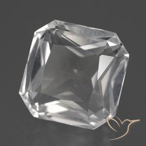 Cuarzo Blanco claro natural de 11.27 ct, Corte Octágono / Esmeralda, VVS-VS
