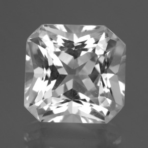 Cuarzo blanco natural de 6,46 ct, corte esmeralda, VVS-VS