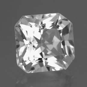 Cuarzo blanco natural de 6,46 ct, corte esmeralda, VVS-VS
