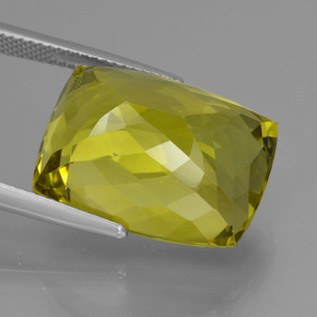 Cuarzo amarillo natural de 22,65 ct, corte cojín, VVS