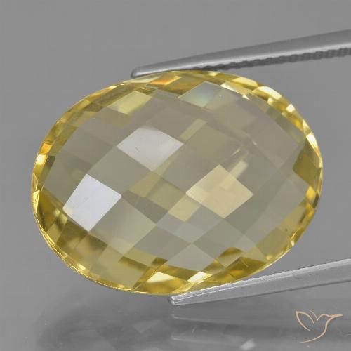 17.03ct Natural Amarillo claro Cuarzo, Ovalada, VS