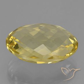 Cuarzo Amarillo claro natural de 17.03 ct, Ovalada, VS