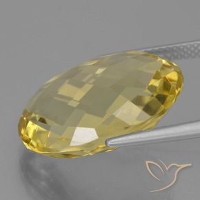 Cuarzo Amarillo claro natural de 17.03 ct, Ovalada, VS
