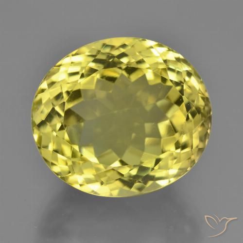 18.09ct Natural Amarillo claro medio Cuarzo, Ovalada, VVS-VS