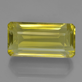 Cuarzo amarillo natural de 18,76 ct, corte esmeralda, VS