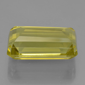 Cuarzo amarillo natural de 18,76 ct, corte esmeralda, VS