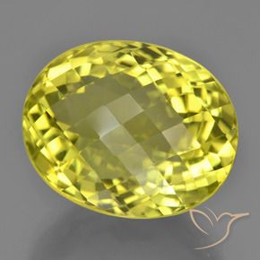 Cuarzo Amarillo intenso natural de 22.75 ct, Ovalada, VVS-VS