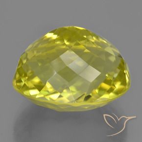 Cuarzo Amarillo intenso natural de 22.75 ct, Ovalada, VVS-VS