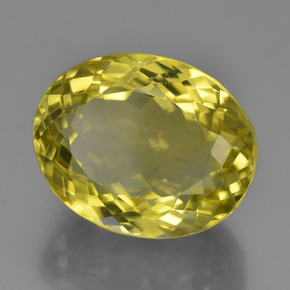 Cuarzo Amarillo piña natural de 16.04 ct, Corte Óvalo, VVS-VS