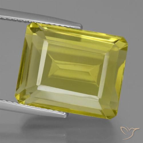 17.54ct Natural Amarillo vívido Cuarzo, corte esmeralda, VVS-VS