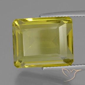Cuarzo Amarillo vívido natural de 17.54 ct, Corte Octágono / Esmeralda, VVS-VS