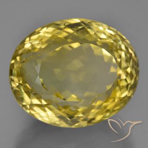 Cuarzo Amarillo medio natural de 28.14 ct, Ovalada, VVS