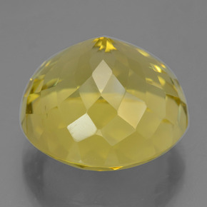 Cuarzo amarillo natural de 24,67 ct, corte redondo, VS