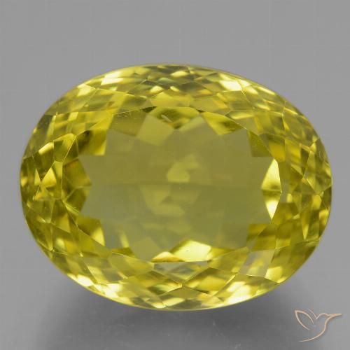 21.76ct Natural Amarillo maíz Cuarzo, Ovalada, VVS
