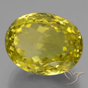 Cuarzo Amarillo maíz natural de 21.76 ct, Ovalada, VVS