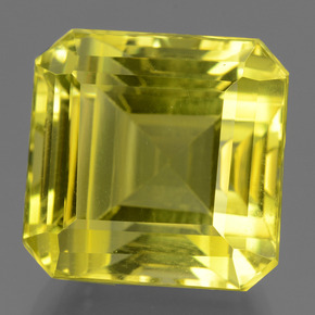 Cuarzo Limón natural de 20.86 ct, corte esmeralda, VVS-VS