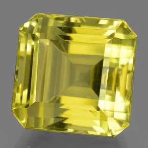 Cuarzo Limón natural de 20.86 ct, corte esmeralda, VVS-VS