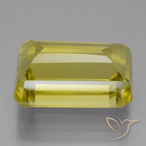 Cuarzo Amarillo claro medio natural de 15.59 ct, Corte Octágono / Esmeralda, VVS-VS