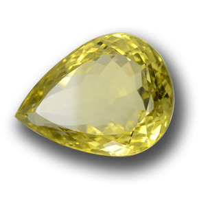 Cuarzo amarillo natural de 17,50 ct, en forma de pera, VVS