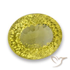 Cuarzo Amarillo intenso natural de 64.36 ct, Ovalada, VVS