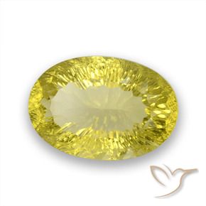 Cuarzo Amarillo medio natural de 26.58 ct, Ovalada, VVS