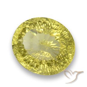 Cuarzo Amarillo medio natural de 31.29 ct, Ovalada, VVS