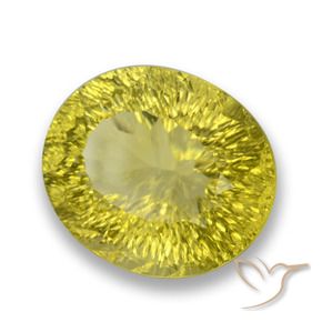 Cuarzo Amarillo claro natural de 41.57 ct, Ovalada, VVS