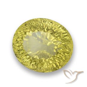 Cuarzo Amarillo medio natural de 29.40 ct, Ovalada, VVS