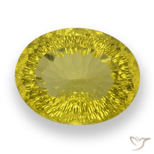 57.99ct Natural Amarillo vivo Cuarzo, Ovalada, VVS