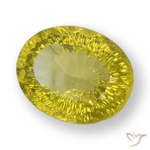Cuarzo Amarillo vivo natural de 57.99 ct, Ovalada, VVS