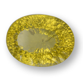 Cuarzo Amarillo oscuro medio natural de 70.83 ct, Corte Óvalo, VVS