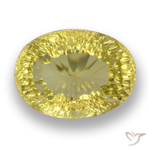 33.78ct Natural Amarillo piña claro Cuarzo, Ovalada, VVS