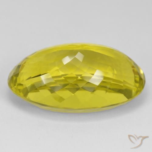 Cuarzo Amarillo medio natural de 56.02 ct, Ovalada, VVS