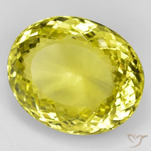 Cuarzo Amarillo medio natural de 48.95 ct, Ovalada, VVS