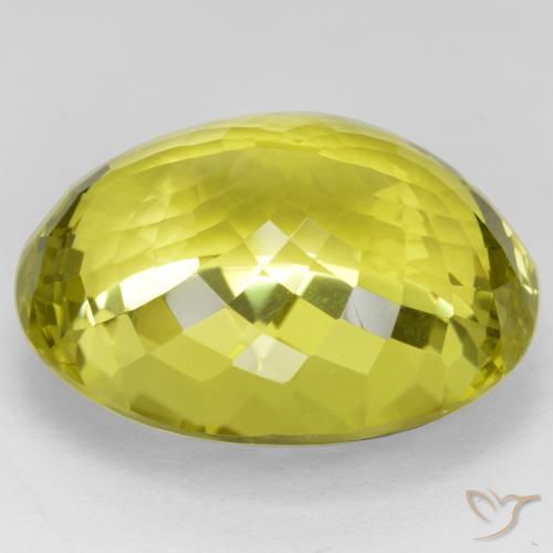 Cuarzo Amarillo medio natural de 48.95 ct, Ovalada, VVS