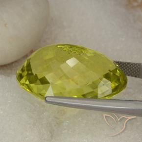 Cuarzo Amarillo verdoso natural de 39.34 ct, Ovalada, VVS
