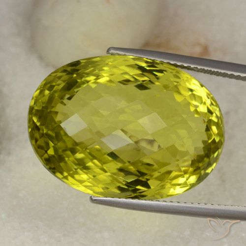 41.13ct Natural Amarillo verdoso Cuarzo, Ovalada, VVS
