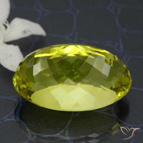 Cuarzo Amarillo medio natural de 38.11 ct, Ovalada, VVS-VS