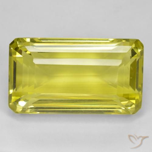41.42ct Natural Amarillo medio Cuarzo, corte esmeralda, VVS