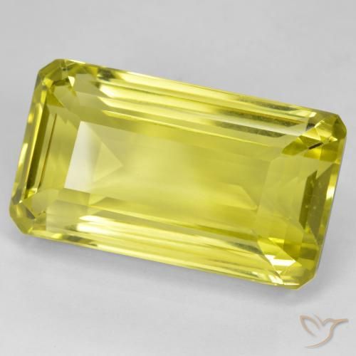 Cuarzo Amarillo medio natural de 41.42 ct, Corte Octágono / Esmeralda, VVS